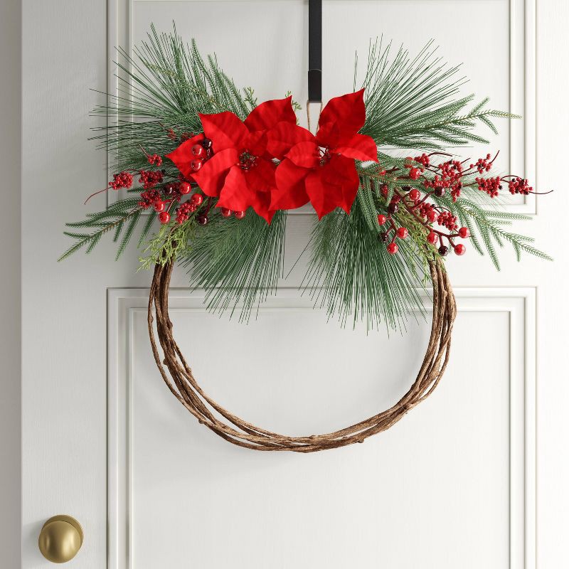slide 2 of 3, 13.5" Christmas Metal Wreath Hanger Black - Wondershop™, 1 ct