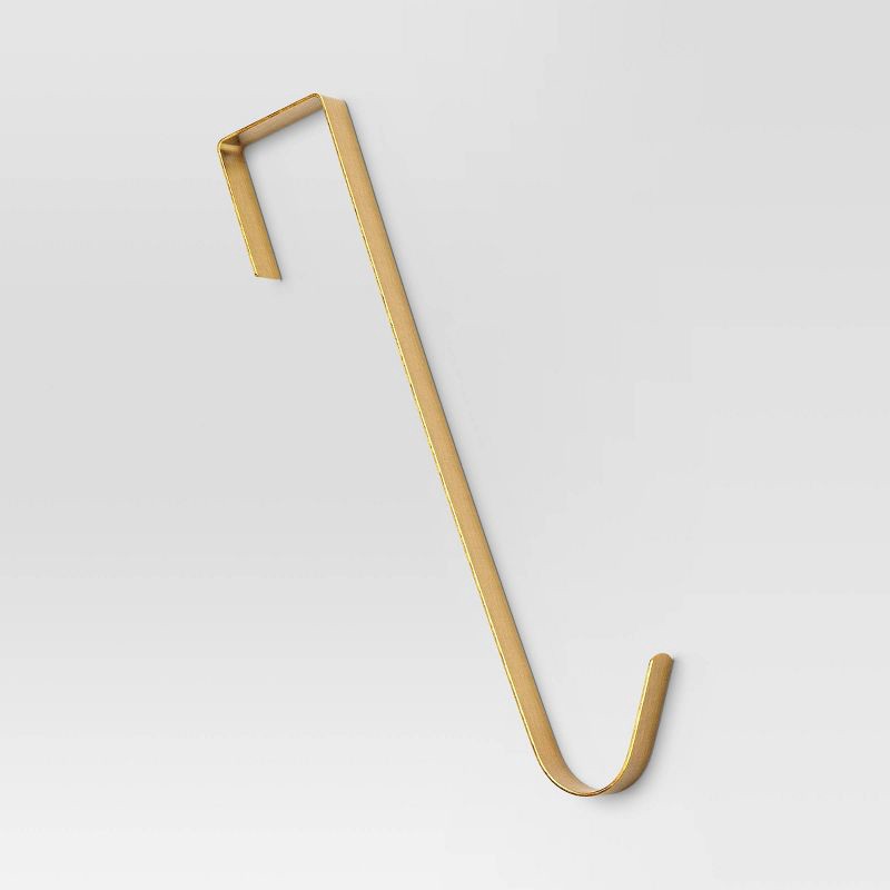 slide 1 of 3, 13.5" Metal Christmas Wreath Hanger Champagne Gold - Wondershop™, 1 ct