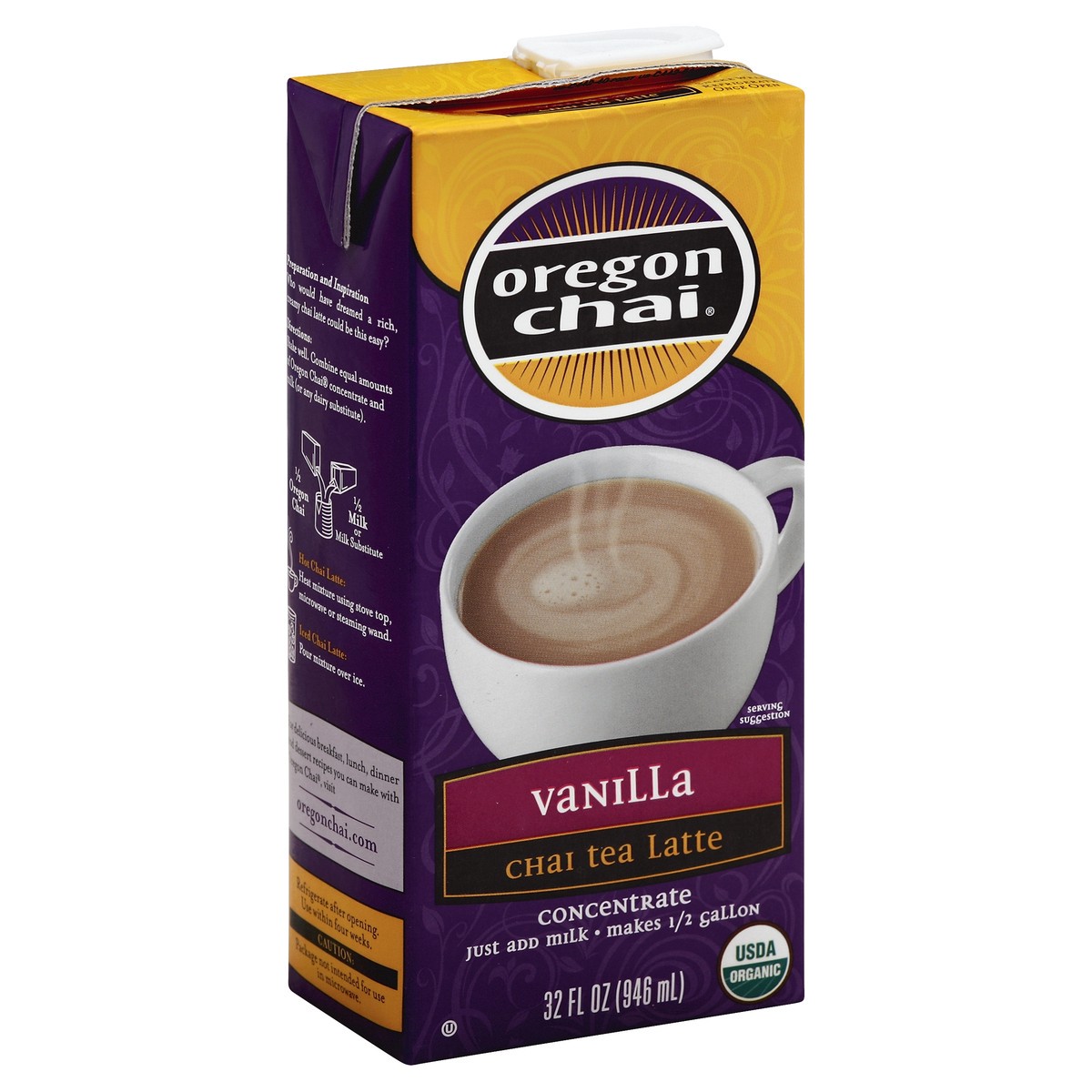 slide 3 of 4, Oregon Chai Vanilla Concentrate - 32 oz, 32 oz