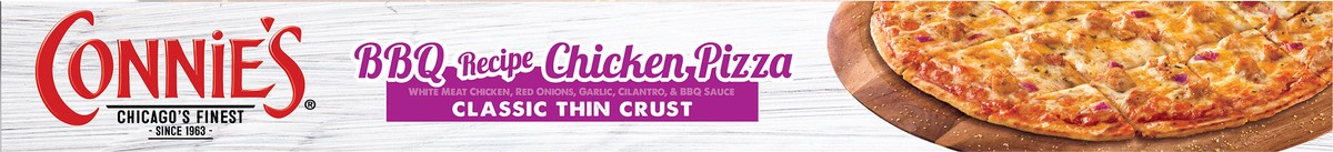 slide 12 of 13, Connie's Classic Thin Crust BBQ Recipe Chicken Pizza 21.0 oz, 21 oz