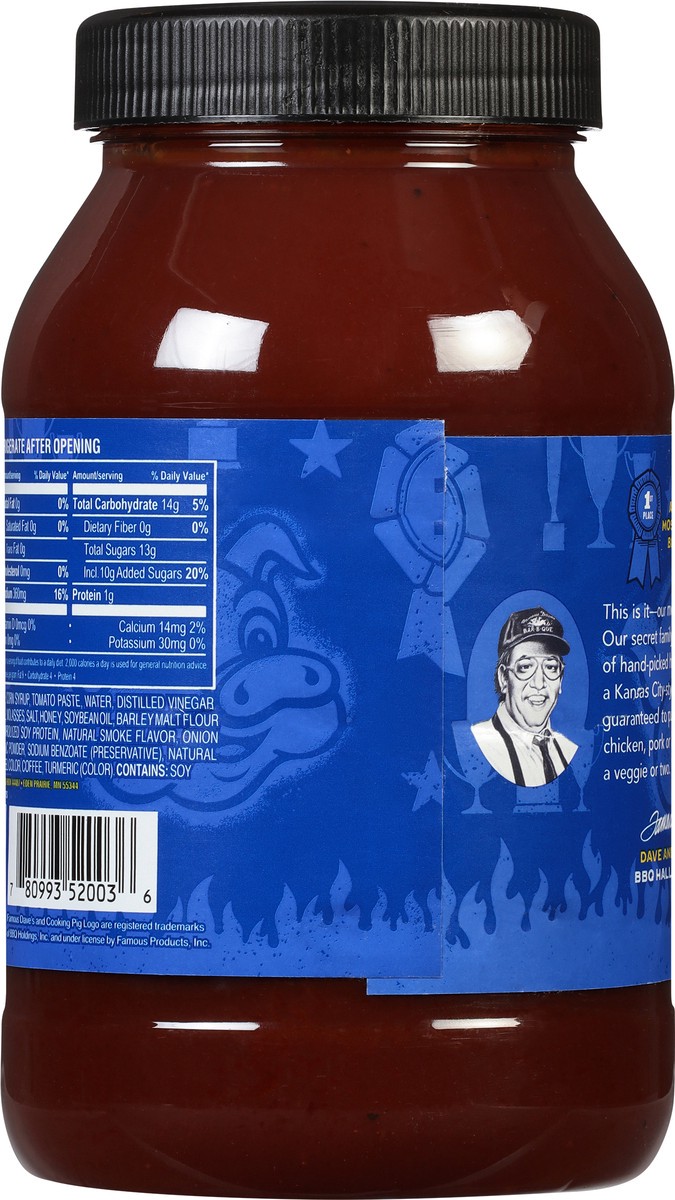 slide 2 of 12, Famous Dave's Mild Kansas City-Style Rich & Sassy BBQ Sauce 38 oz, 38 oz