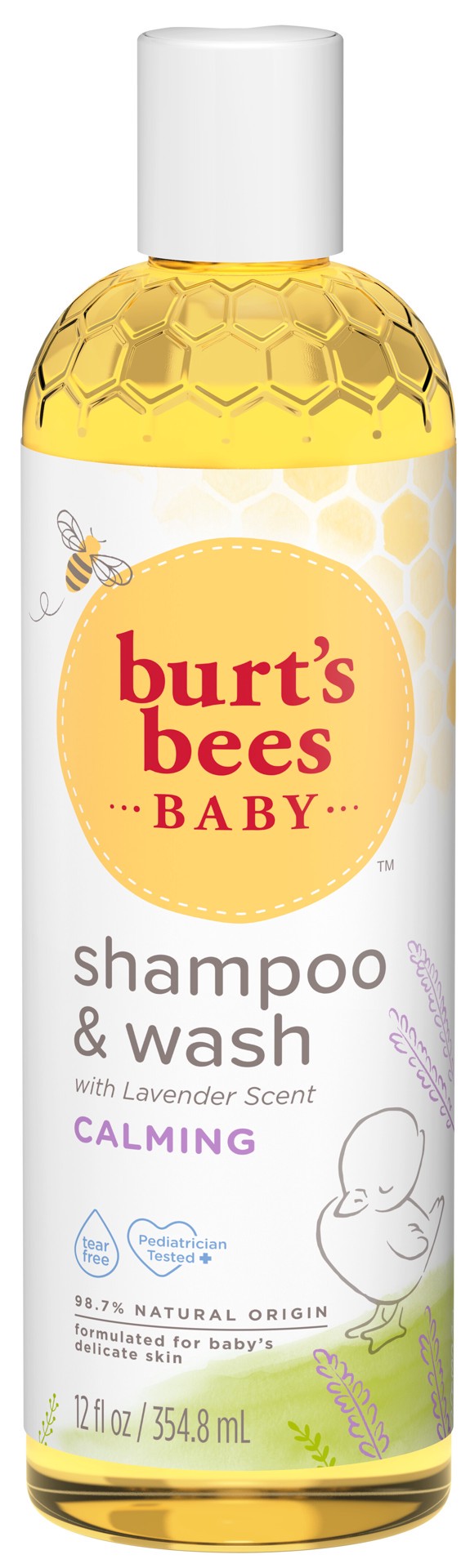 slide 1 of 4, Burt's Bees Baby™ Calming Shampoo and Wash with Lavender, Tear-Free, Pediatrician Tested, 98.7% Natural Origin, 12 Fluid Ounces, 12 fl oz