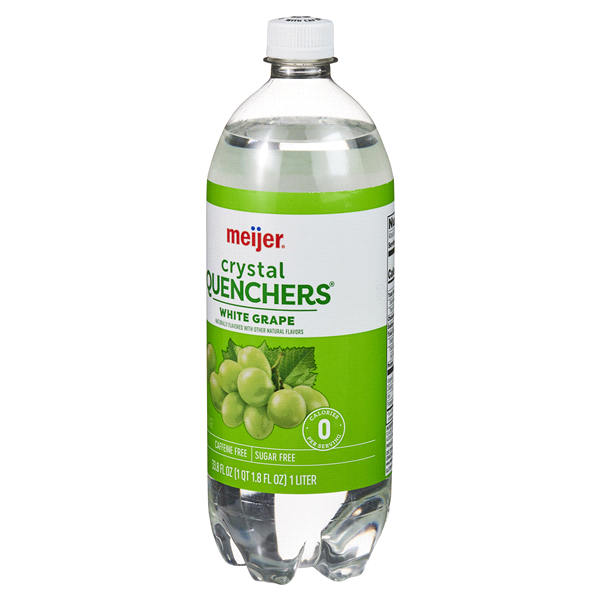 slide 2 of 29, Meijer White Grape Crystal Quenchers - 1 liter, 1 liter