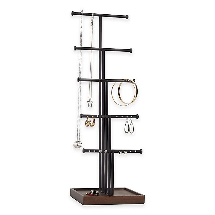 slide 1 of 1, Umbra Gemma 5-Tier Jewelry Stand - Natural/Black, 1 ct