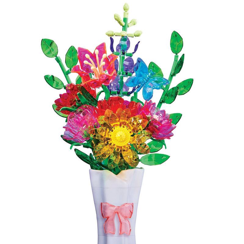 slide 4 of 13, Cra-Z-Art Crystal Gem Beautiful Bouquet: Rose Art Building Sets, Creativity Focus, Acrylic Material, 16 Pieces, 16 ct