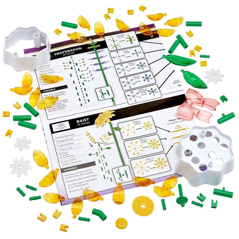 slide 11 of 13, Cra-Z-Art Crystal Gem Beautiful Bouquet: Rose Art Building Sets, Creativity Focus, Acrylic Material, 16 Pieces, 16 ct