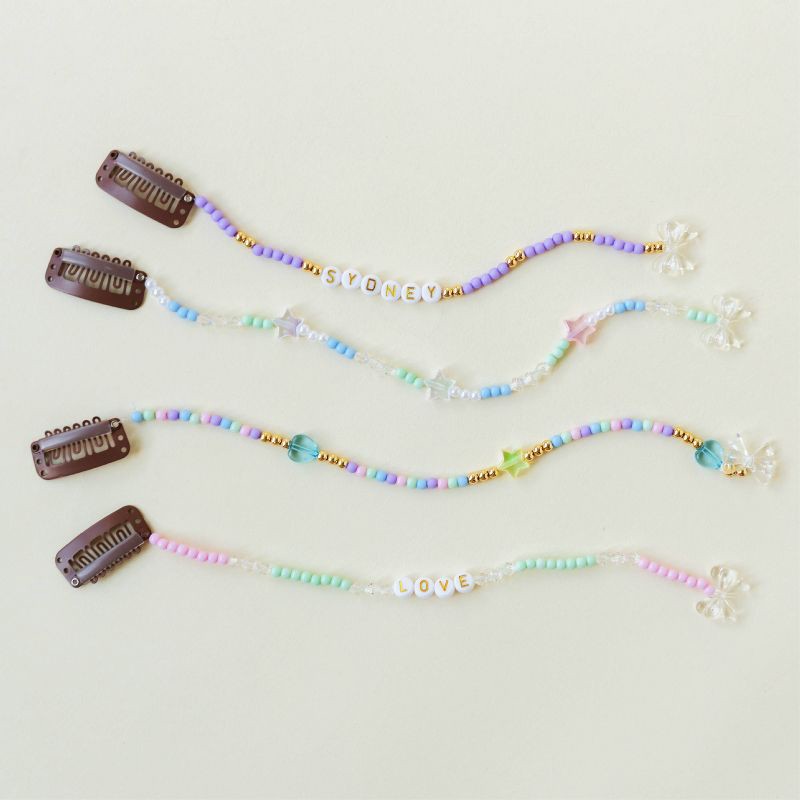 slide 3 of 8, Lovete Girls' Activity Night Hair Charms: Plastic Fashion Kit Craft Set, 1 ct