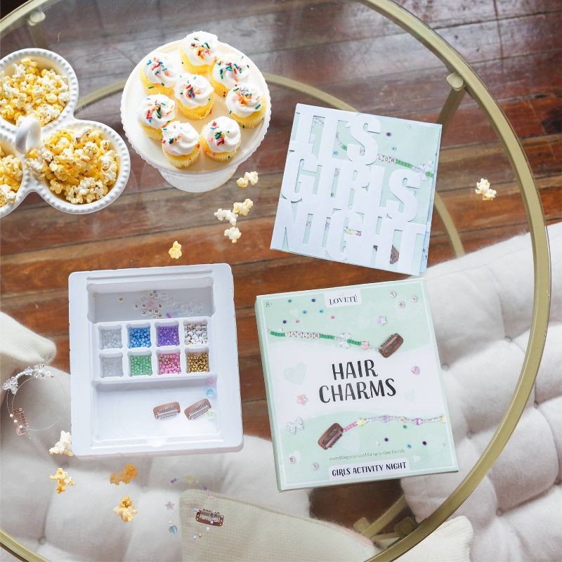 slide 5 of 8, Lovete Girls' Activity Night Hair Charms: Plastic Fashion Kit Craft Set, 1 ct