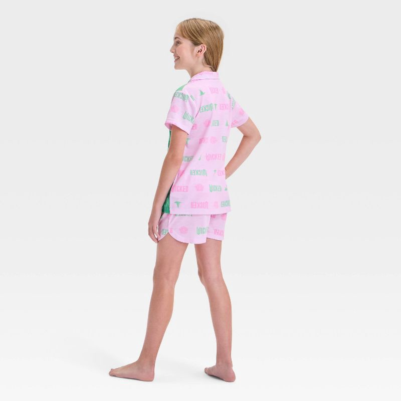 slide 2 of 4, Girls' Wicked Pajama Set - Light Pink XS, 1 ct