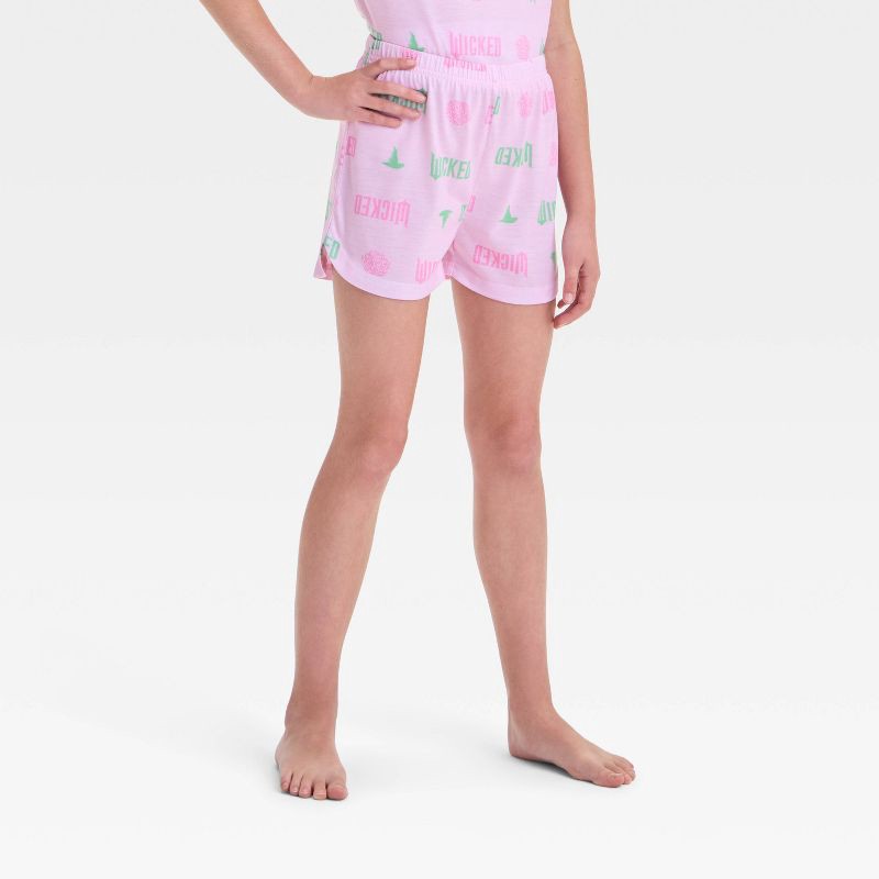slide 4 of 4, Girls' Wicked Pajama Set - Light Pink XS, 1 ct