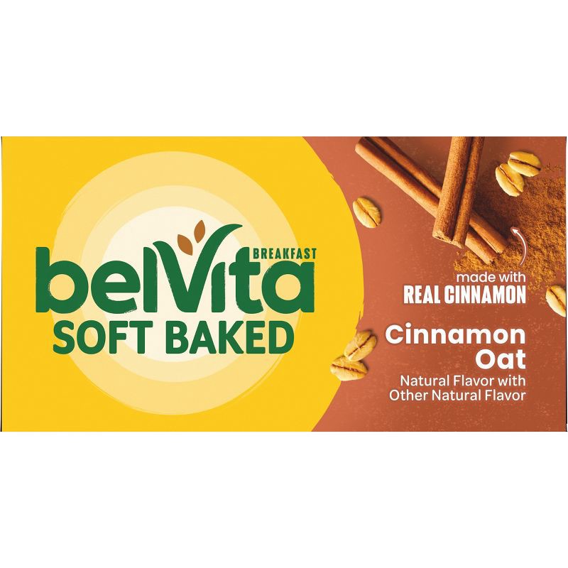 slide 13 of 14, BelVita Soft Baked Cinnamon Oat Breakfast Biscuits Chewy Breakfast Bars - 8.8oz/5pk, 5 ct; 8.8 oz