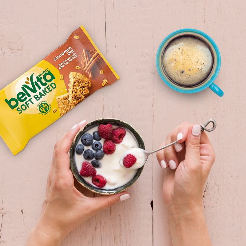 slide 4 of 14, BelVita Soft Baked Cinnamon Oat Breakfast Biscuits Chewy Breakfast Bars - 8.8oz/5pk, 5 ct; 8.8 oz