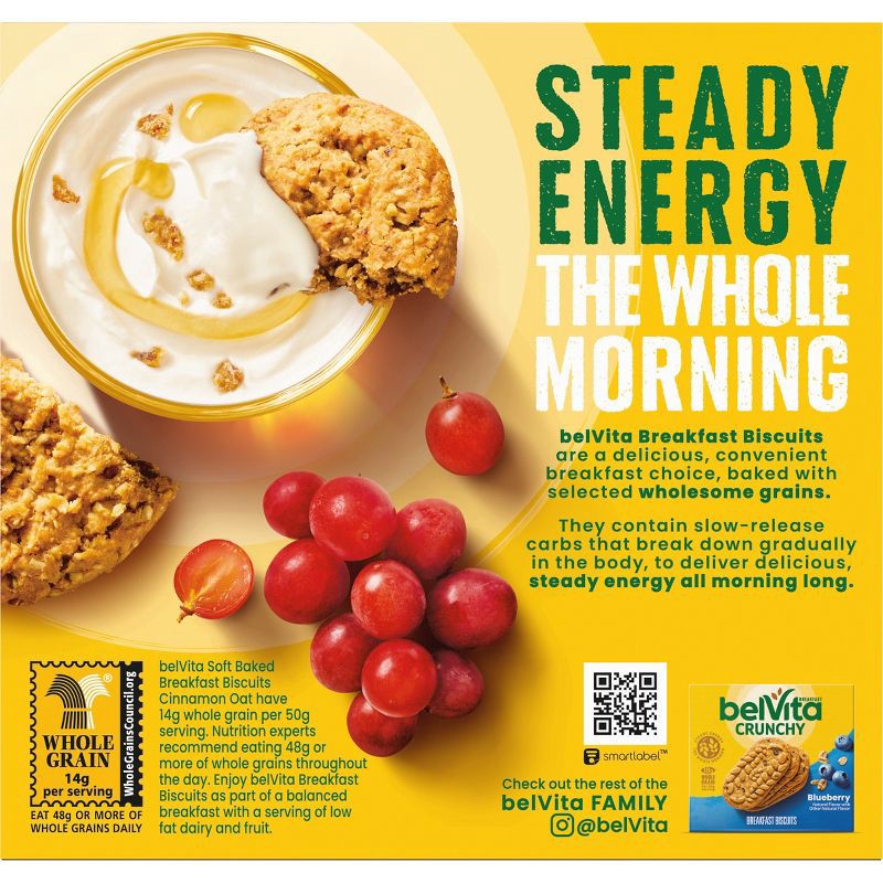 slide 10 of 14, BelVita Soft Baked Cinnamon Oat Breakfast Biscuits Chewy Breakfast Bars - 8.8oz/5pk, 5 ct; 8.8 oz