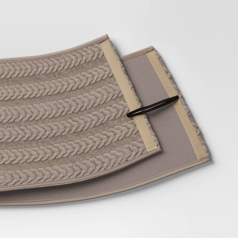 slide 4 of 5, Christmas Roll Up Cable Knit Taupe - Wondershop™, 1 ct