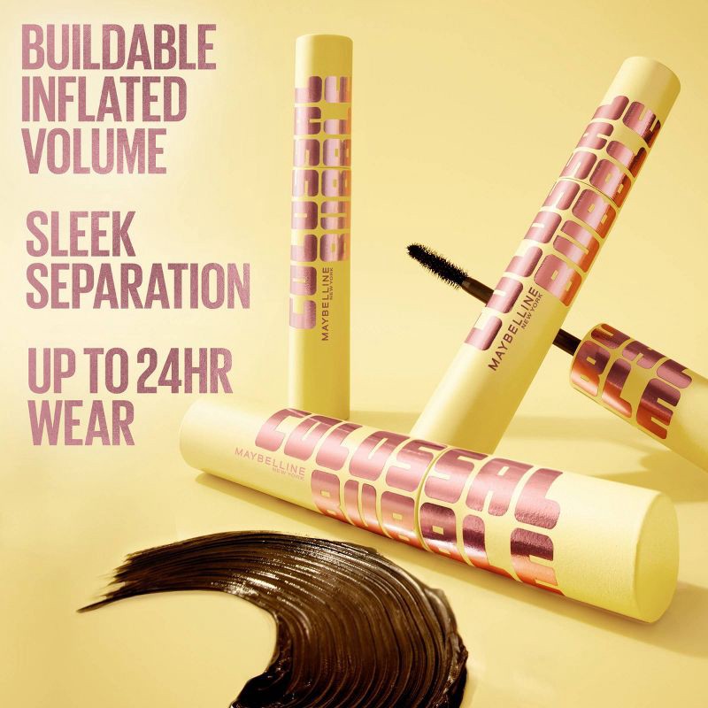slide 4 of 9, Maybelline Colossal Bubble Mascara - Blackest Black - 0.33 fl oz, 0.33 fl oz