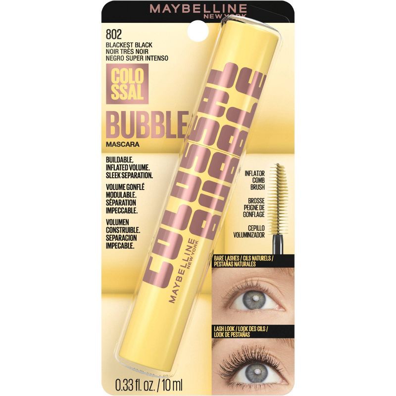 slide 9 of 9, Maybelline Colossal Bubble Mascara - Blackest Black - 0.33 fl oz, 0.33 fl oz