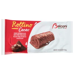 Balconi Rollino Cacao Sponge Cake Snack, 6 ct