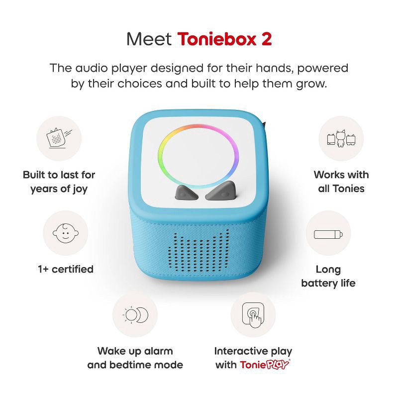 slide 4 of 11, tonies Disney Frozen Toniebox 2 Play Set - Sky Blue: Language & Creative Skill Development, Toddler Learning System, 1 ct