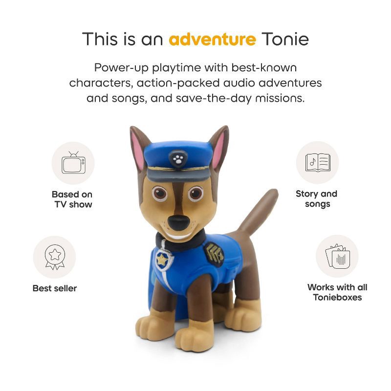 slide 8 of 11, tonies PAW Patrol: Chase Toniebox 2 Play Set - Sunset Red: Toddler Language & Creative Learning System, 1 ct