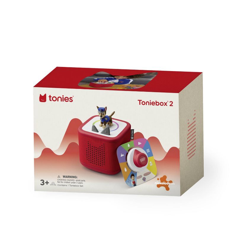 slide 11 of 11, tonies PAW Patrol: Chase Toniebox 2 Play Set - Sunset Red: Toddler Language & Creative Learning System, 1 ct
