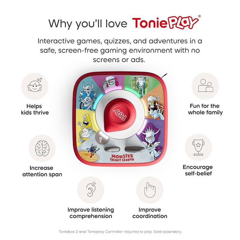 slide 5 of 8, tonies Tonieplay Monster Talent Search Game: Educational Electronic Storybook for Creative Thinking, 1 ct