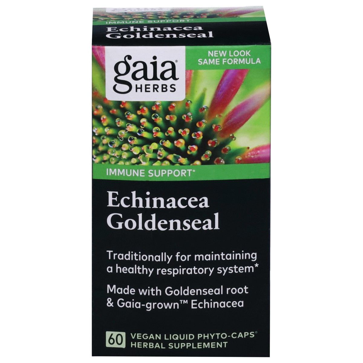 slide 1 of 1, Gaia Herbs Immune Support Echinacea Goldenseal 60 Vegan Liquid Phyto-Caps, 60 ct
