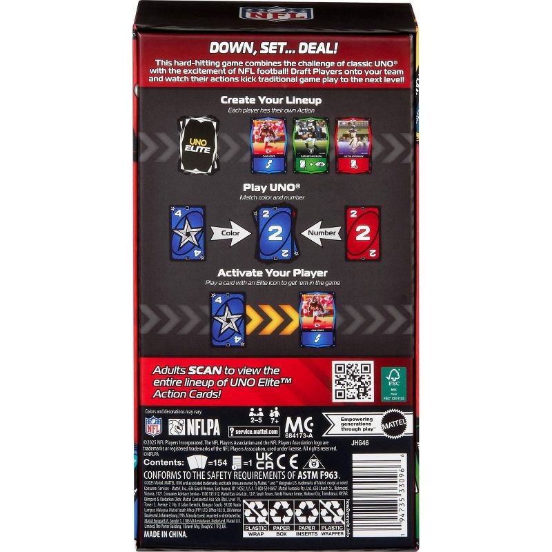 slide 3 of 10, Mattel Uno Elite NFL Core Starter Pack Card Game, 1 ct