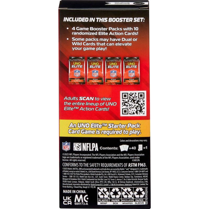 slide 3 of 10, UNO Elite NFL Draft Pack Plus Card Game, 1 ct