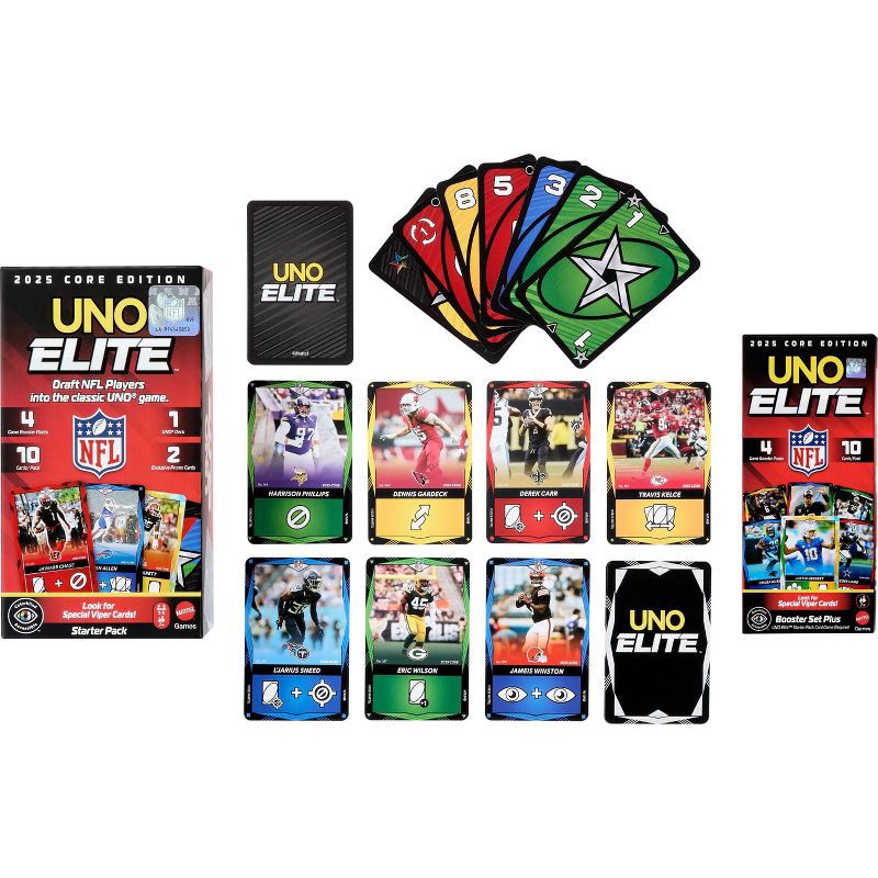 slide 6 of 10, UNO Elite NFL Draft Pack Plus Card Game, 1 ct