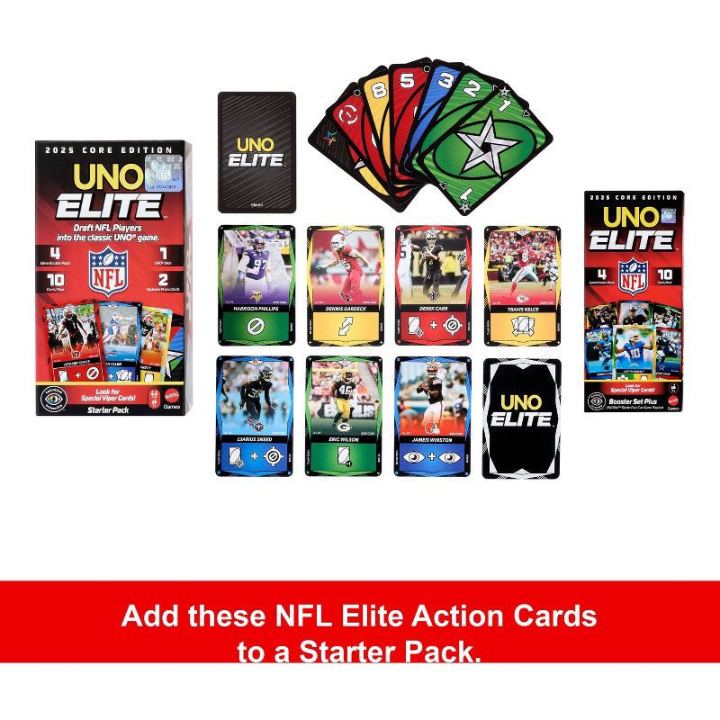 slide 7 of 10, UNO Elite NFL Draft Pack Plus Card Game, 1 ct