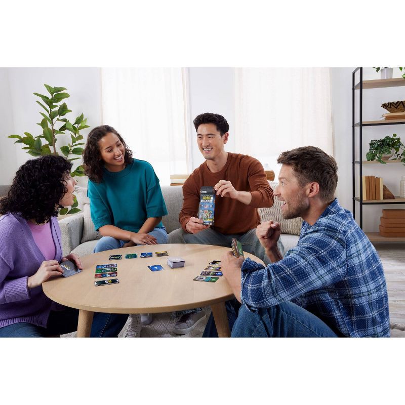 slide 9 of 10, UNO Elite NFL Card Game 2025 Alt Jerseys Edition Starter Pack with 4 Booster Packs & 2 Promo Cards, 1 ct