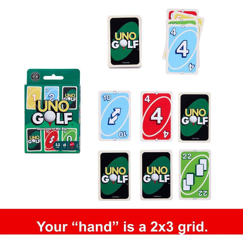 slide 5 of 6, UNO Golf Card Game for Kid, Adult & Family Nights, Parties & Travel, Includes 112 Cards, 1 ct