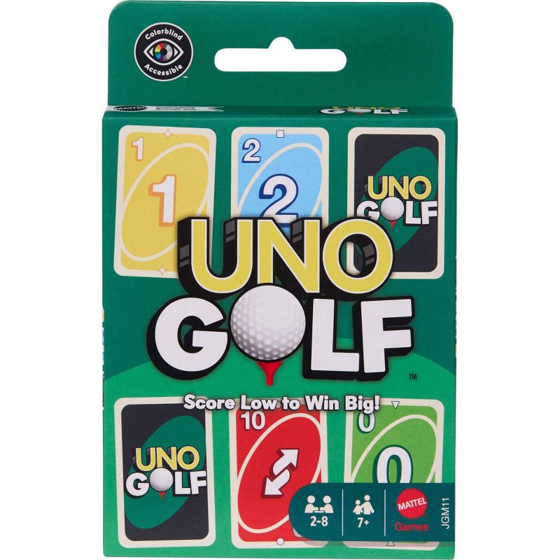 slide 1 of 6, UNO Golf Card Game for Kid, Adult & Family Nights, Parties & Travel, Includes 112 Cards, 1 ct
