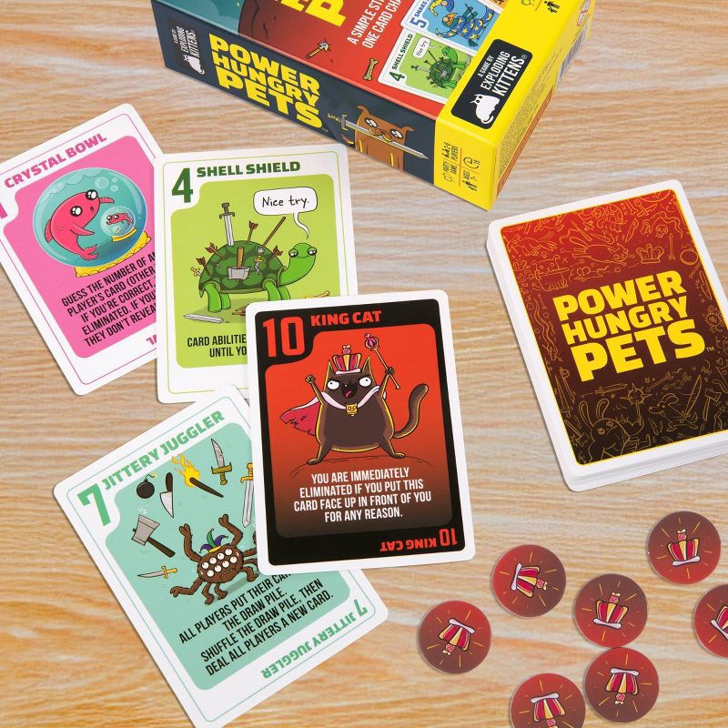 slide 4 of 8, Exploding Kittens Power Hungry Pets Card Game, 1 ct