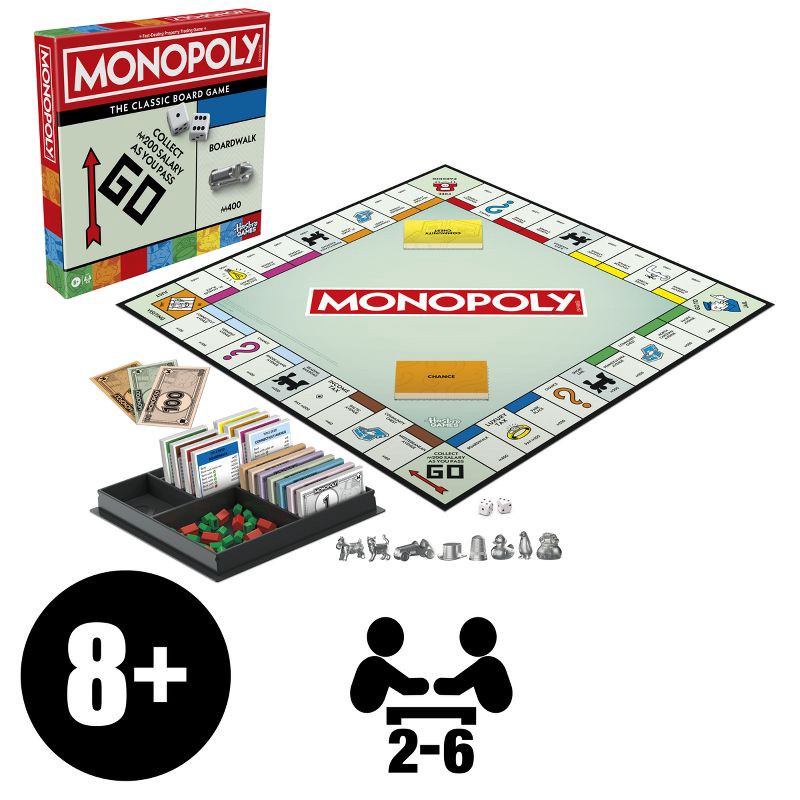 slide 2 of 8, Hasbro Monopoly Board Game, 1 ct