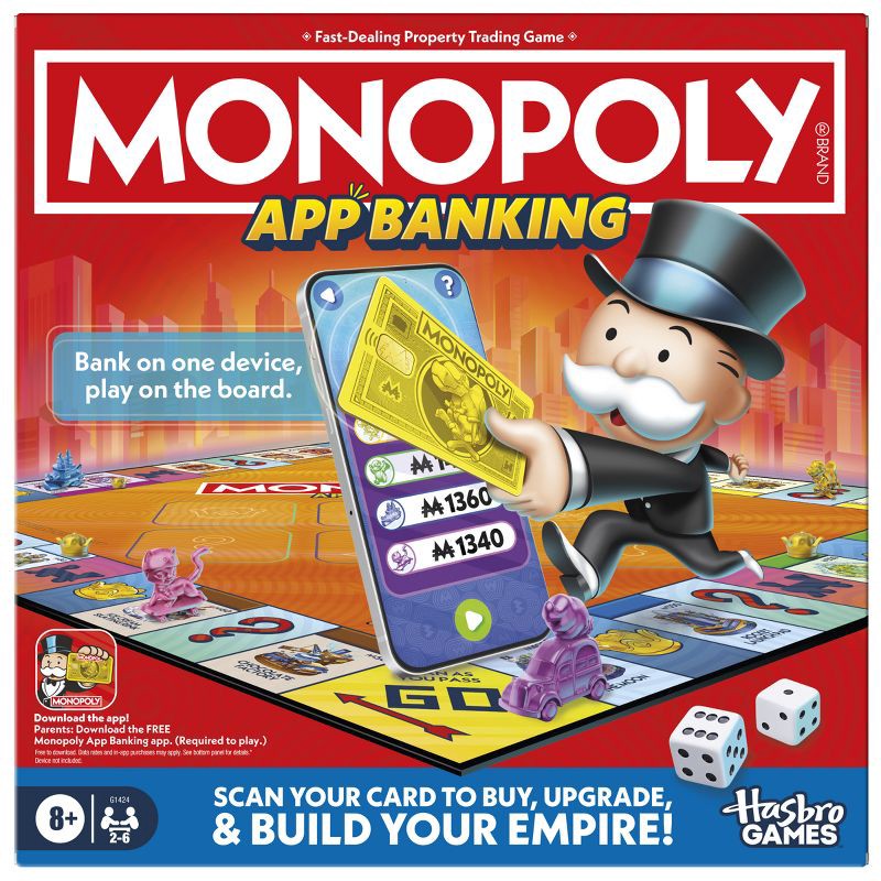 slide 1 of 10, Monopoly App Banking Board Game, 1 ct