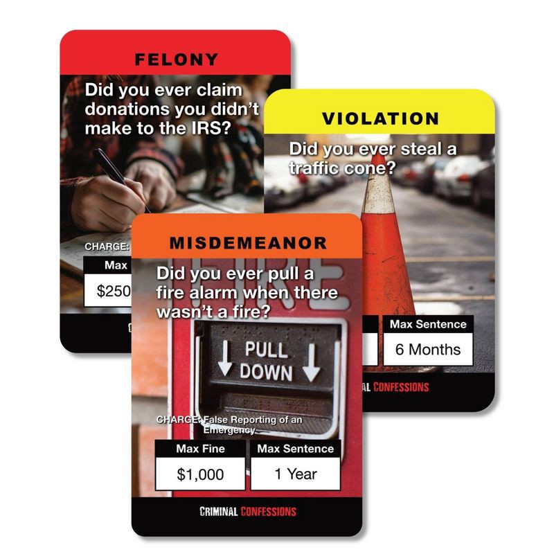 slide 3 of 7, Unsolved Case Files: Criminal Confessions Card Game, 1 ct