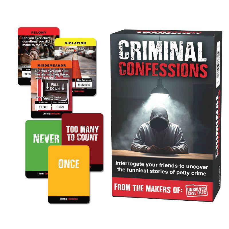 slide 5 of 7, Unsolved Case Files: Criminal Confessions Card Game, 1 ct