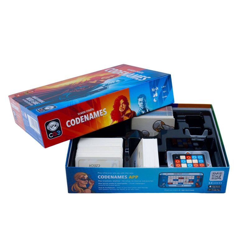 slide 3 of 6, Czech Games Edition Codenames Game: Social Skills, 4+ Players Party Board, Card Holder, 15-Minute Play, 1 ct
