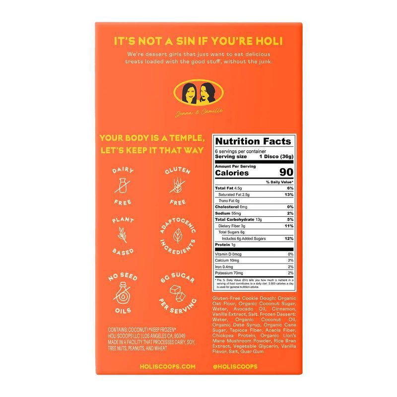 slide 2 of 3, Holi Scoops Peanut Butter Cup Cookie Dough Discos Dairy-Free Ice Cream - 7.5oz, 7.5 oz