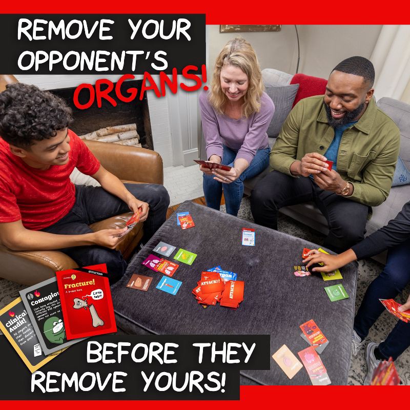 slide 5 of 10, University Games Organ Attack Game: Classic Board for 4-6 Players, Social Skills, 30-45 Min Play, Includes Cards, Instructions, 1 ct