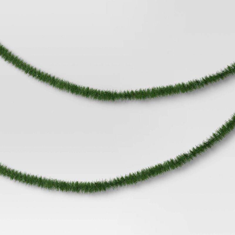 slide 3 of 4, 18' Christmas Pre-Lit Artificial Pine Garland Green with LED Lights - Wondershop™, 1 ct