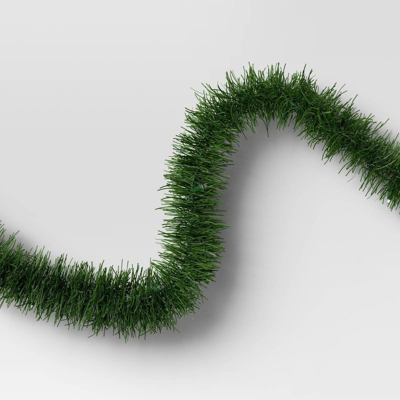 slide 4 of 4, 18' Christmas Pre-Lit Artificial Pine Garland Green with LED Lights - Wondershop™, 1 ct