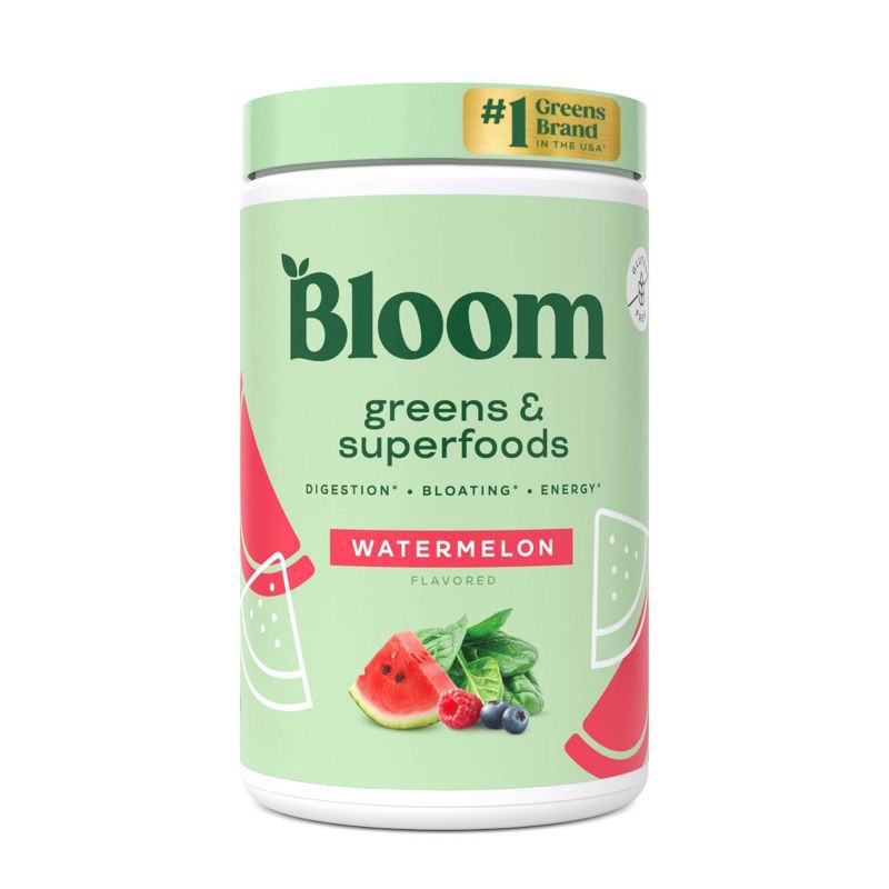 slide 1 of 6, BLOOM NUTRITION Greens and Superfoods Powder - Watermelon - 5oz/25 Servings, 5 oz, 25 servings