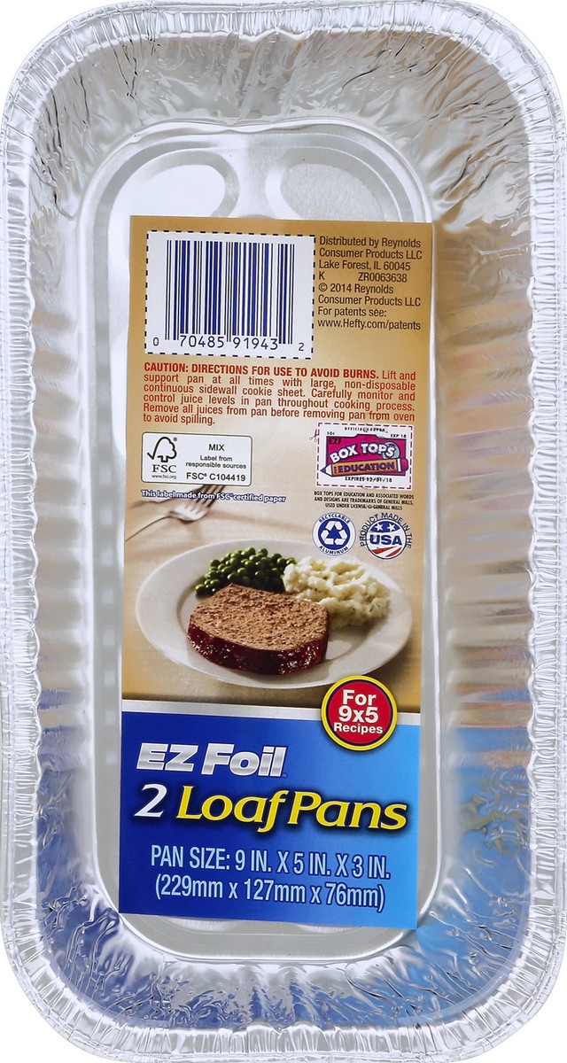 slide 4 of 4, EZ Foil Loaf Pans 2 ea, 2 ct