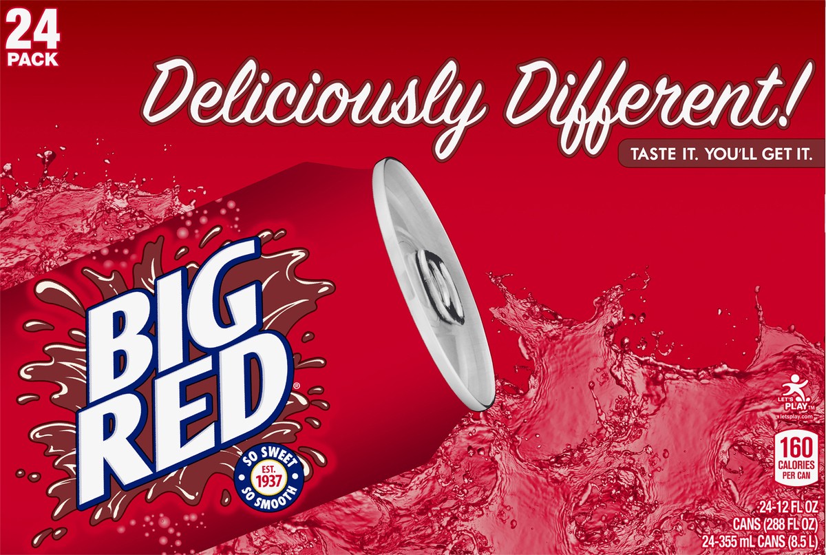 slide 8 of 9, Big Red Soda - 24 ct; 12 fl oz, 24 ct; 12 fl oz