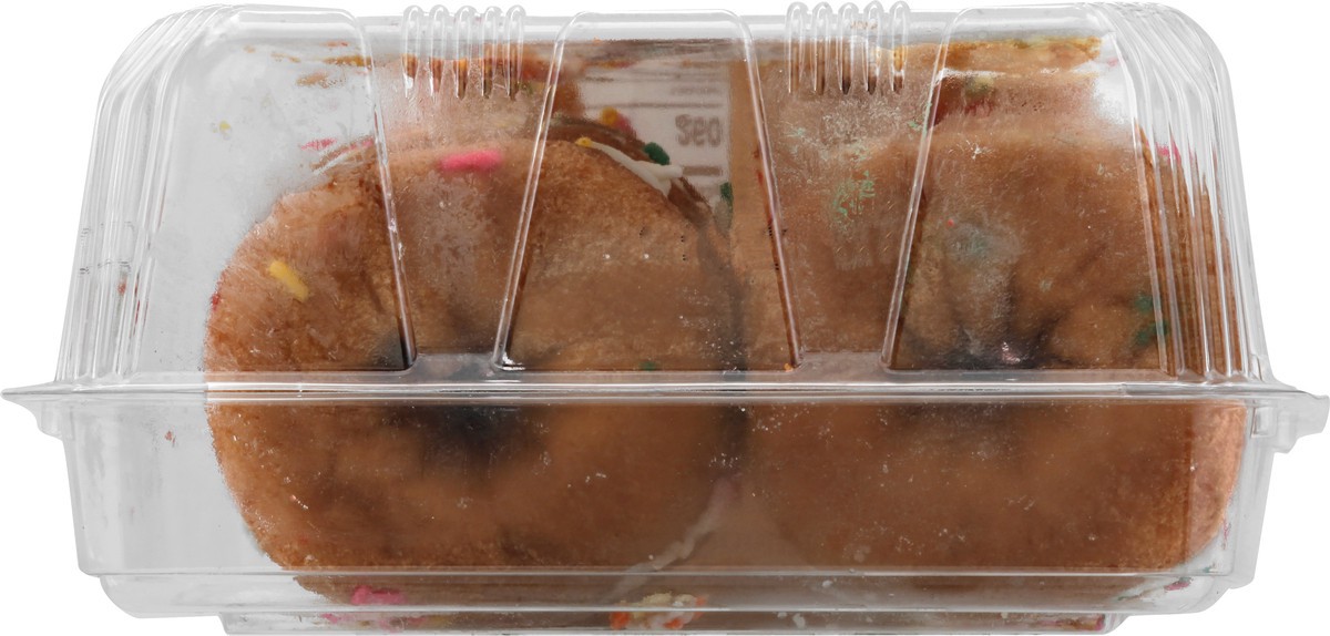 slide 3 of 10, Clyde's Clydes Classic Rainbow White Iced Cake Donuts 13.2 oz, 13.2 oz