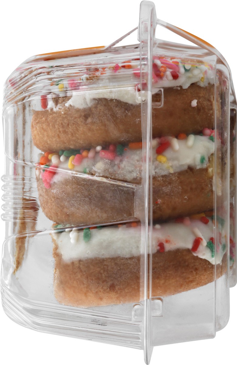 slide 9 of 10, Clyde's Clydes Classic Rainbow White Iced Cake Donuts 13.2 oz, 13.2 oz