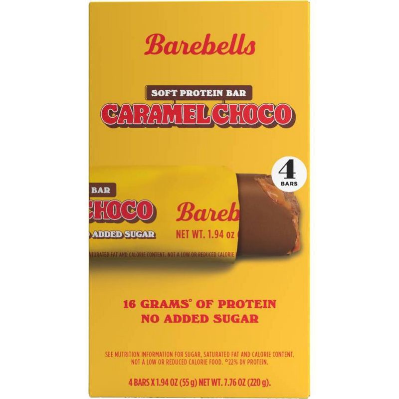 slide 2 of 3, Barebells Soft Protein Bars - Caramel Choco - 7.76oz/4pk, 7.76 oz, 4 ct