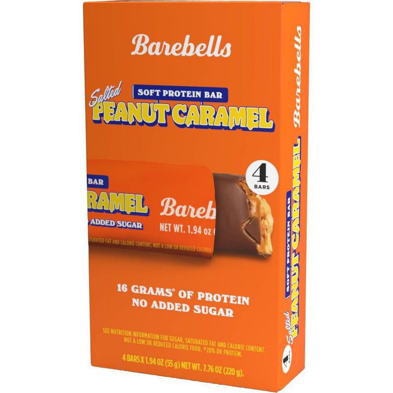 slide 1 of 3, Barebells Soft Protein Bars - Salted Peanut Caramel - 7.76oz/4pk, 7.76 oz, 4 ct